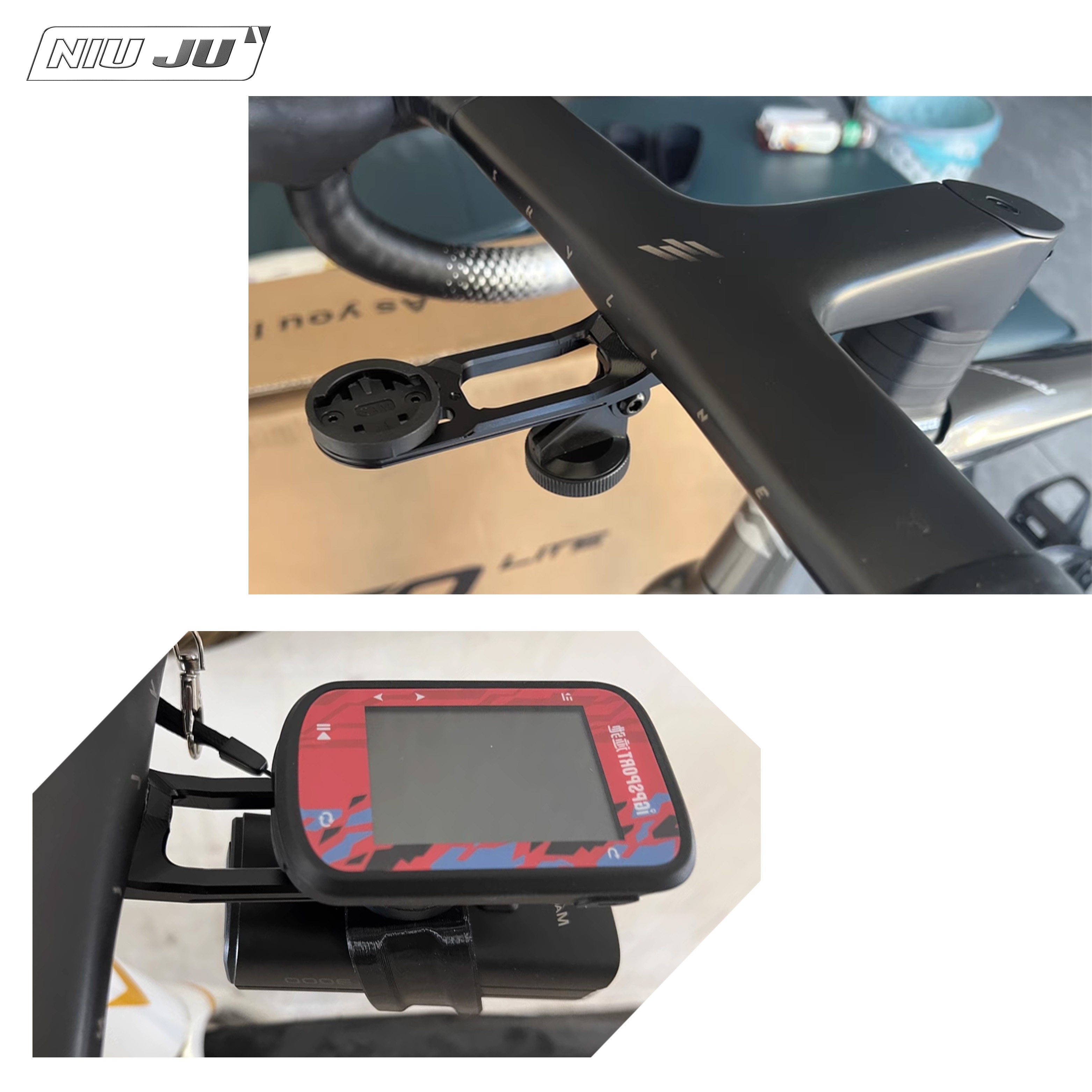 BIGROCK Gen 2 Integrated Handlebar Computer Mount | Garmin Edge 1050 Compatible Aero Bike Mount