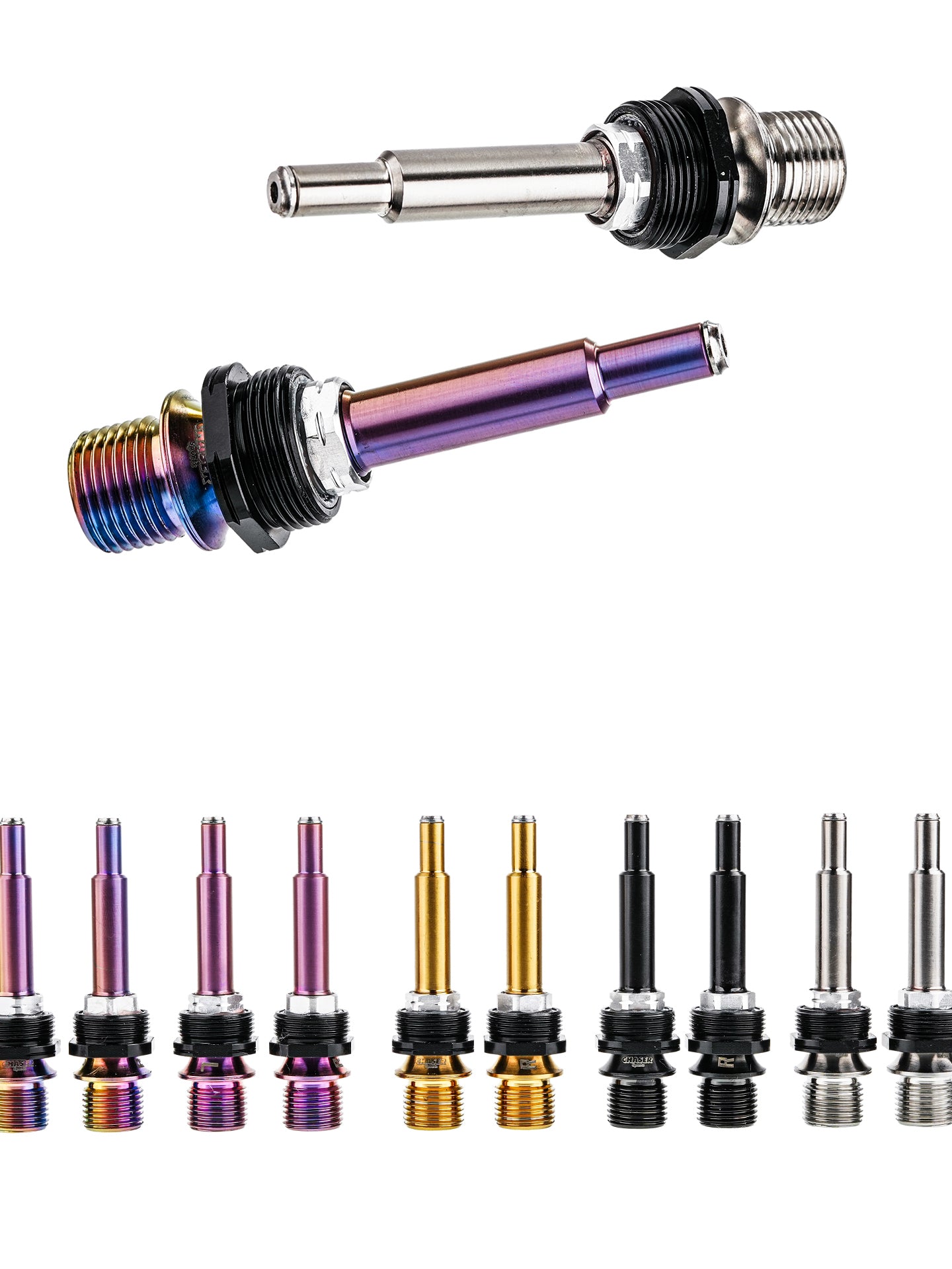 Chaser Titanium Pedal Axle Upgrade Kit for Shimano Dura-Ace R9100 Road Pedals