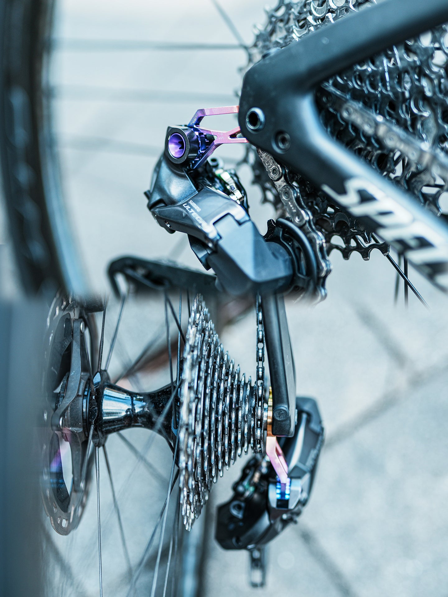 Chaser X Specialized Direct-Mount Rear Derailleur Hanger | TC4 Titanium CNC | Fits Aethos / Tarmac / CruX / Diverge / Roubaix / Shiv TT Disc Brake Frames (Shimano Only, Not Compatible with Allez)