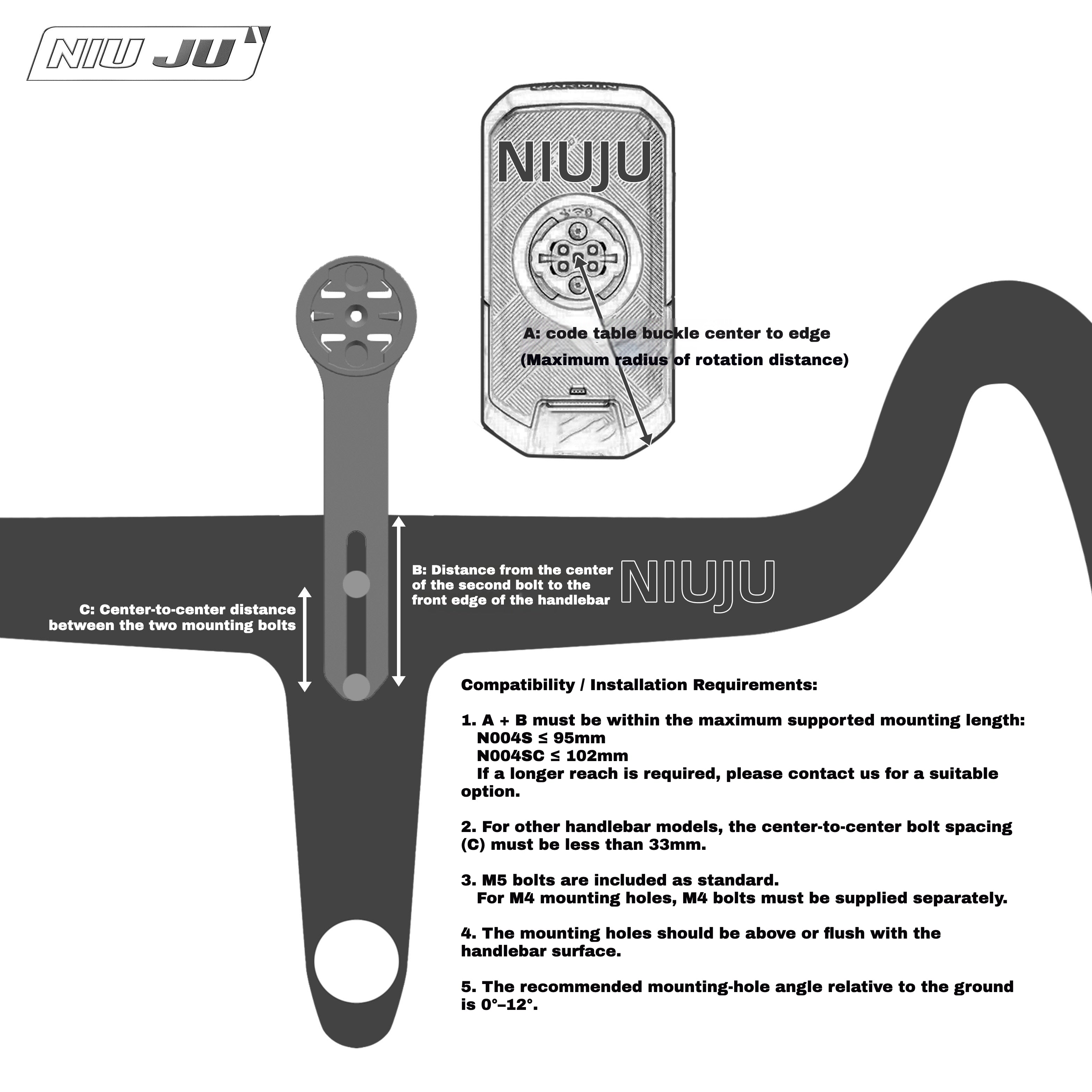 NIUJU Computer Mount for QUICK PRO CANWIN ZEPHYR SSL Carbon Fiber / Aluminum Alloy
