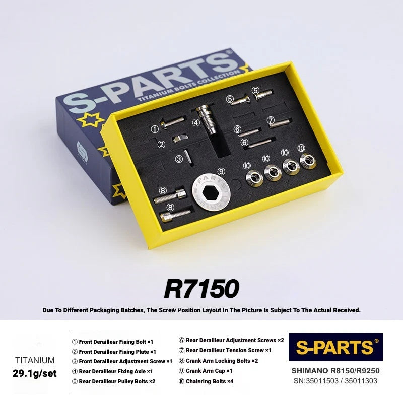 Shimano 105 Di2 R7150 Titanium Bolt Kit | Ultra-Light Groupset Upgrade