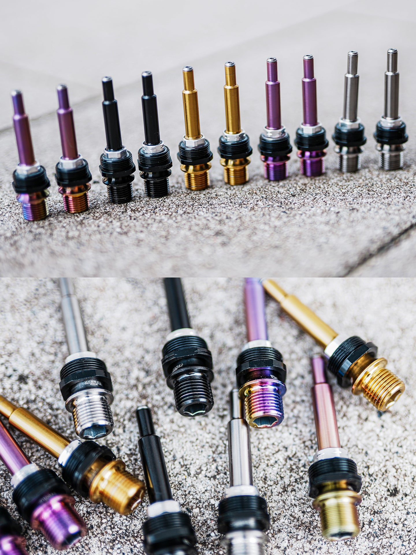 Chaser Titanium Pedal Axle Upgrade Kit for Shimano Dura-Ace R9100 Road Pedals