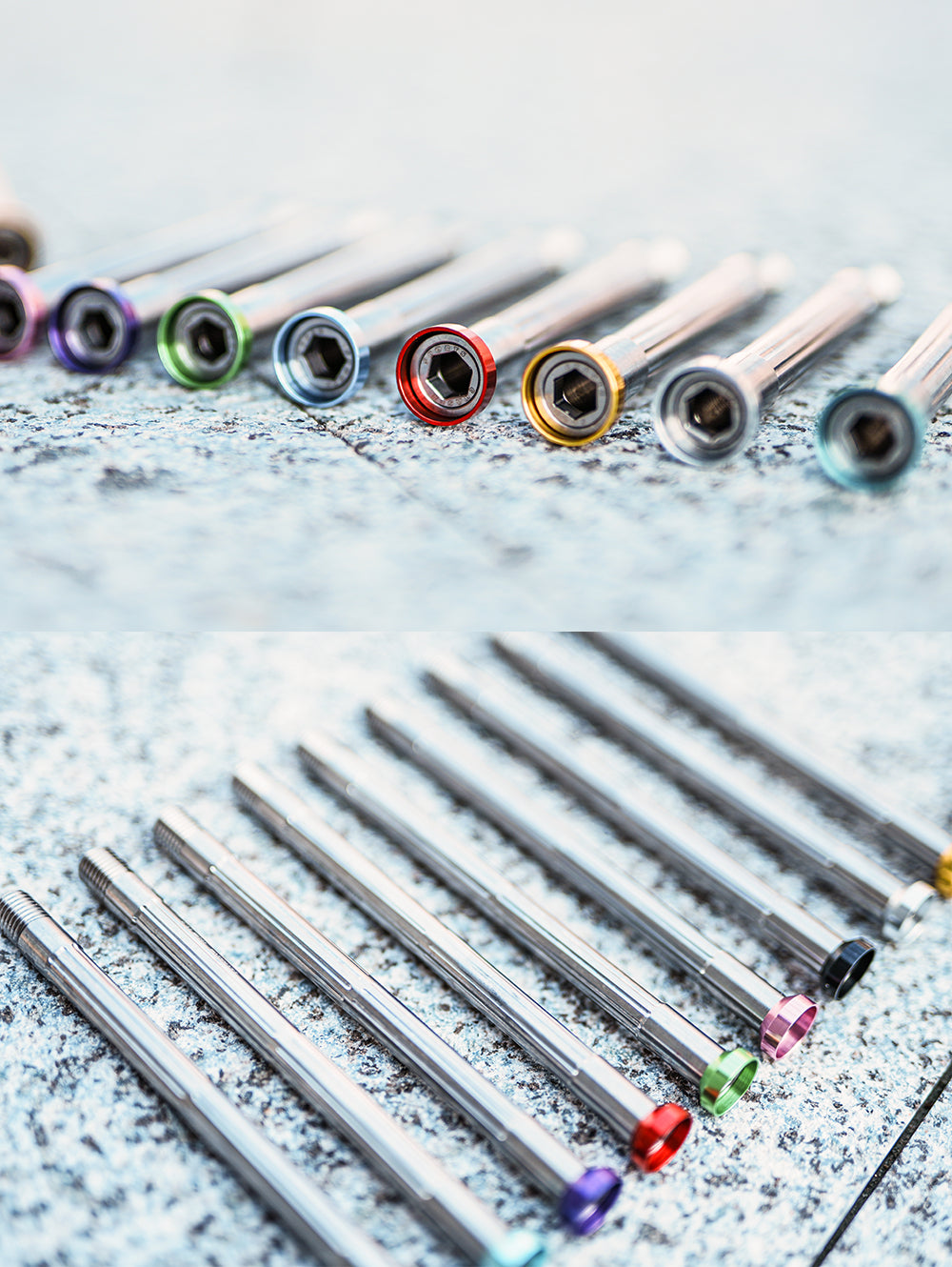Chaser Ultralight Titanium Thru Axle Set | For SEKA Spear & Exceed Road Bikes (34g)