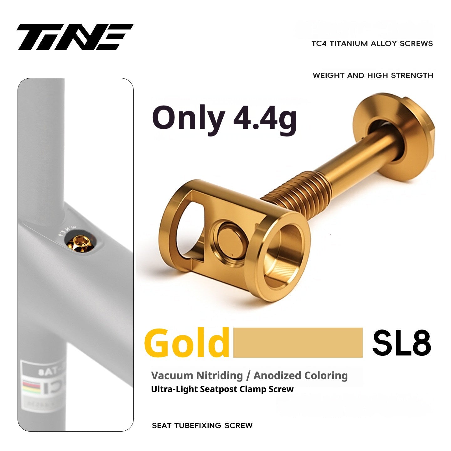 Specialized Tarmac SL9 Titanium Bolt Kit | Full Bike Ti Screw Upgrade Set for S-Works SL9 Road Frame