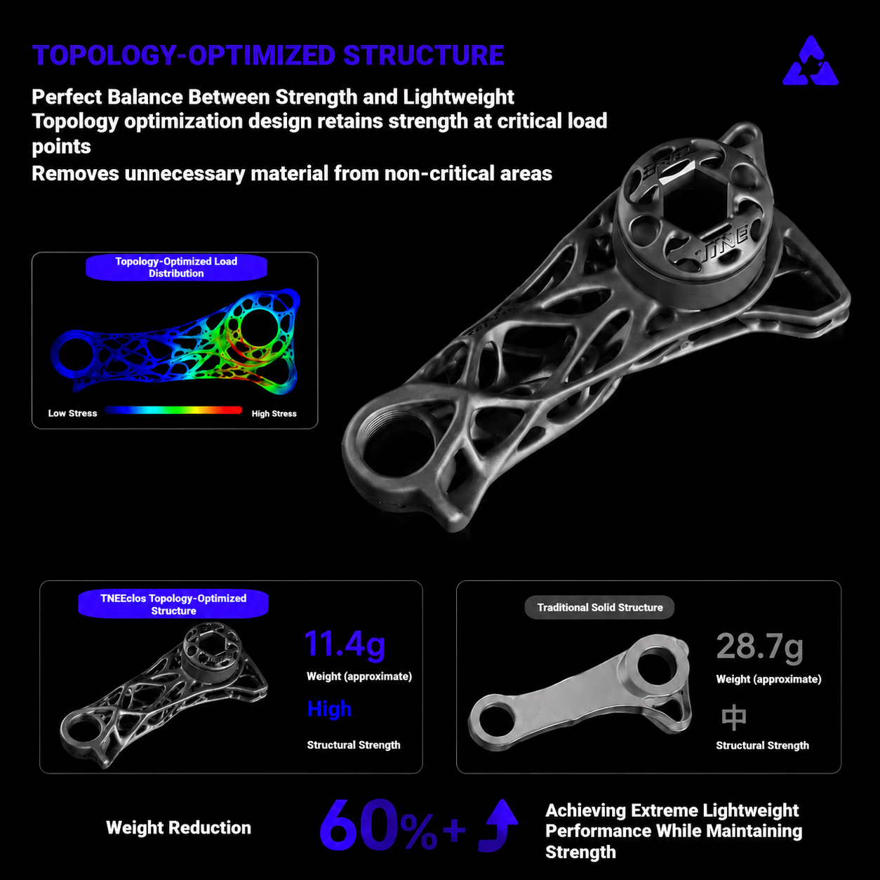 TiNE Eclos Lightweight Derailleur Hanger | Topology Design Upgrade for Specialized Road Bikes (UDH Compatible)