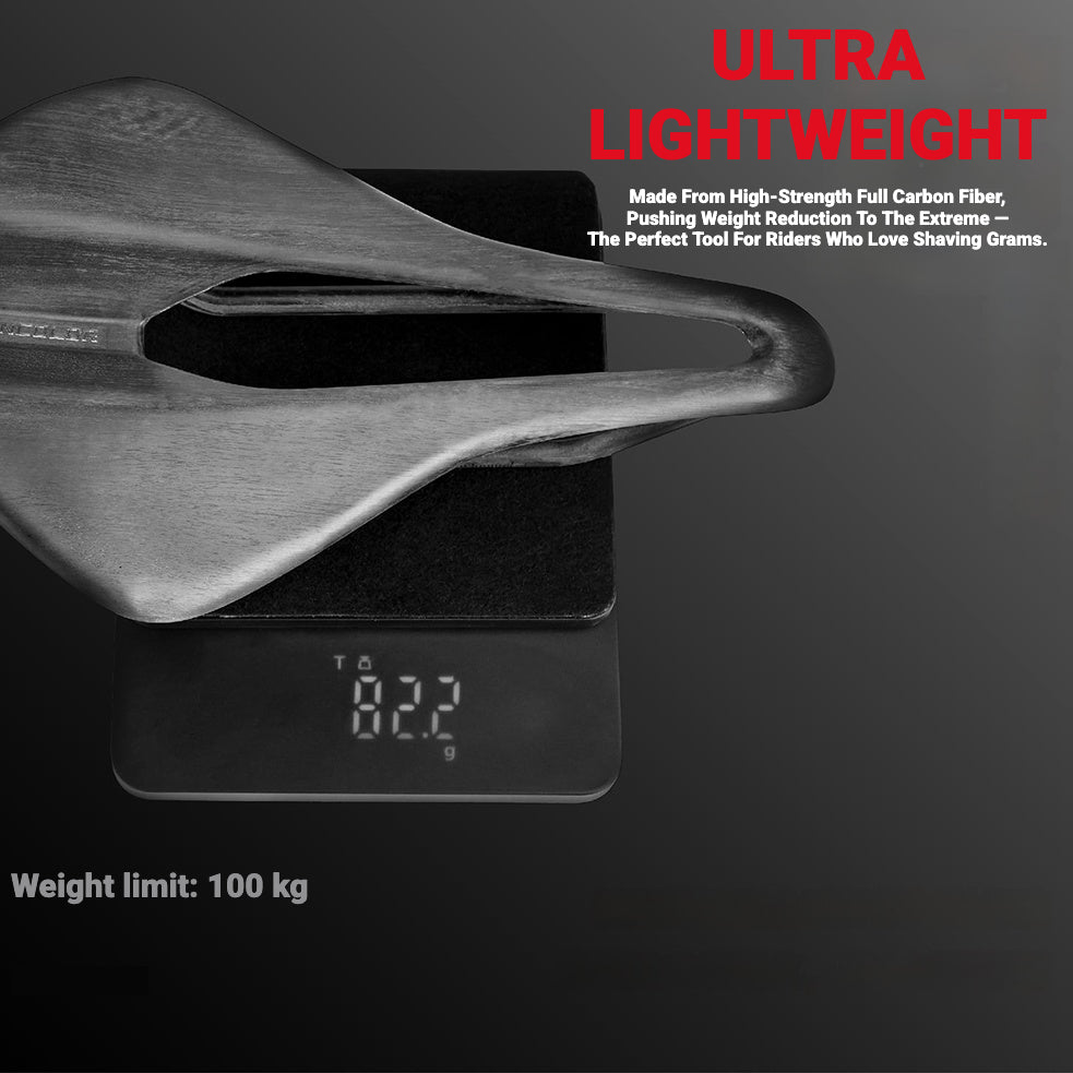 82g Ultra-Light Full Carbon Short-Nose Saddle｜INCOLOR RC-1｜Ultimate Weight-Reduction Upgrade