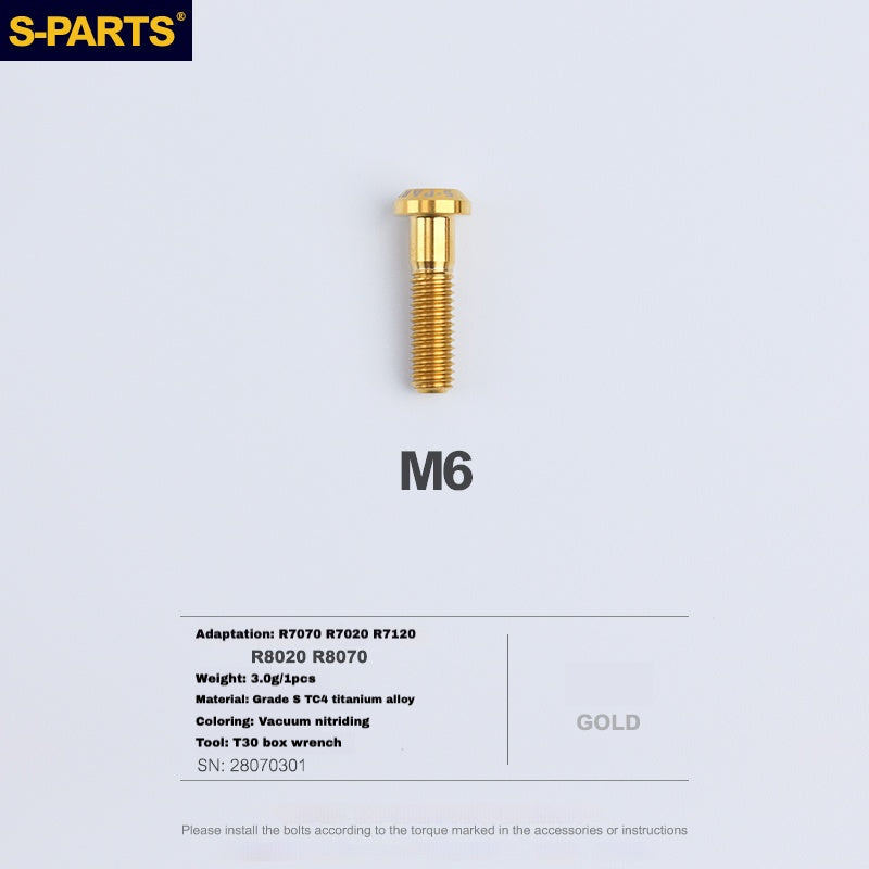S-PARTS Titanium Disc Brake Bolt Kit for TRP DHR EVO | Ultra-Light MTB Brake Hardware