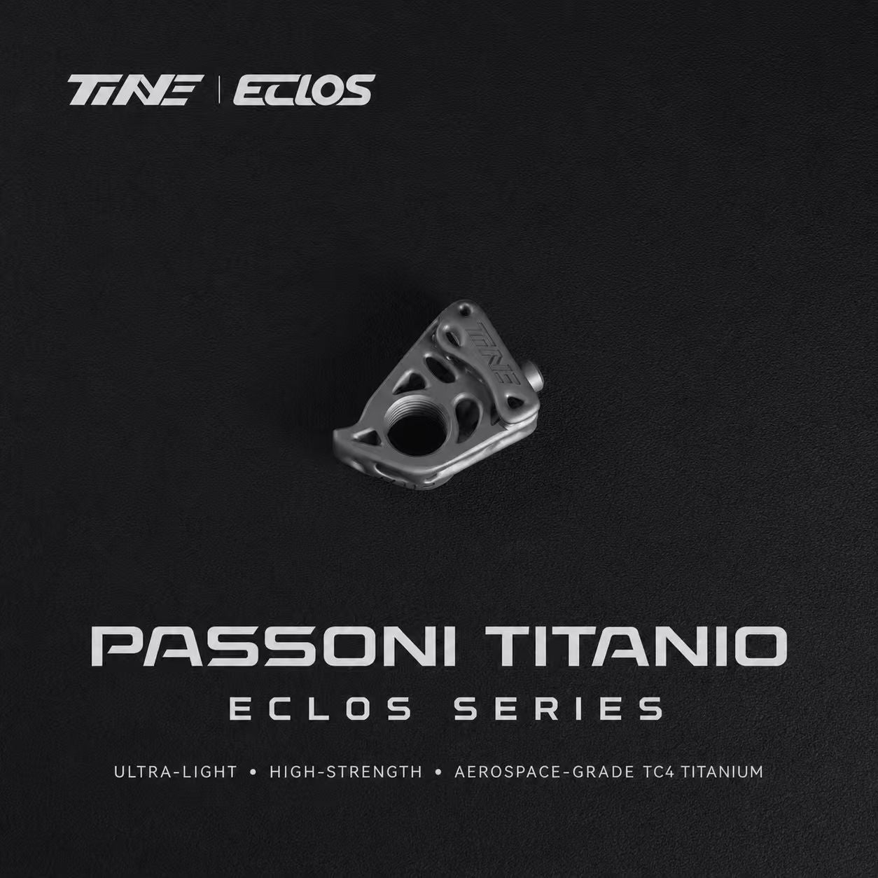 TiNE ECCLOS CryoFusion Titanium Rear Derailleur Hanger for Passoni Titanio | Ultra-Light Bionic Topology