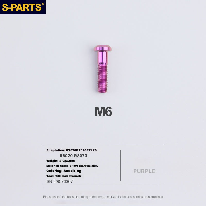 S-PARTS 로드 바이크 디스크 브레이크 티타늄 합금 나사 세트, SRAM RED Force Rival 12단 AXS용