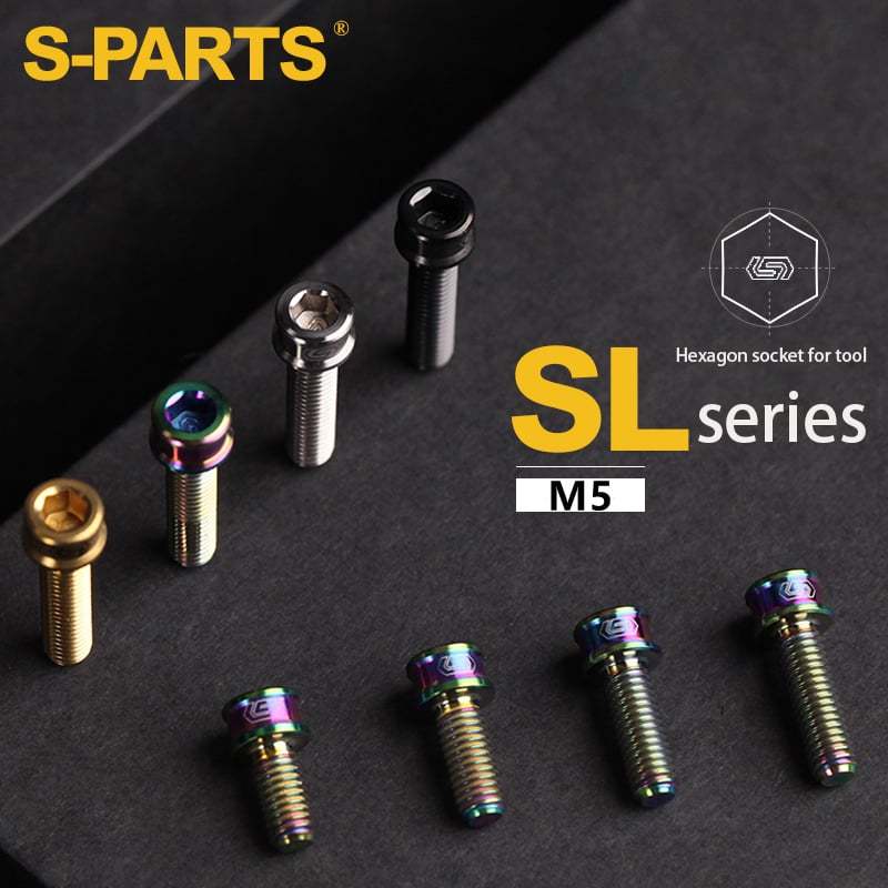 S-PARTS M5x10-35mm Titanium Alloy Screw Cylindrical Head Ultra Light