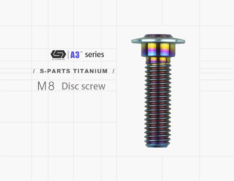 Tornillo de paso M8 para disco de freno de disco de aleación de titanio para motocicleta eléctrica S-PARTS