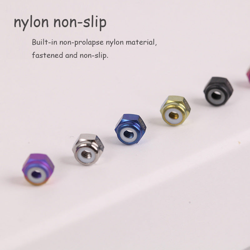 S-PARTS Titanium alloy m4/m5/m6/nylon self-locking flange nut accessories