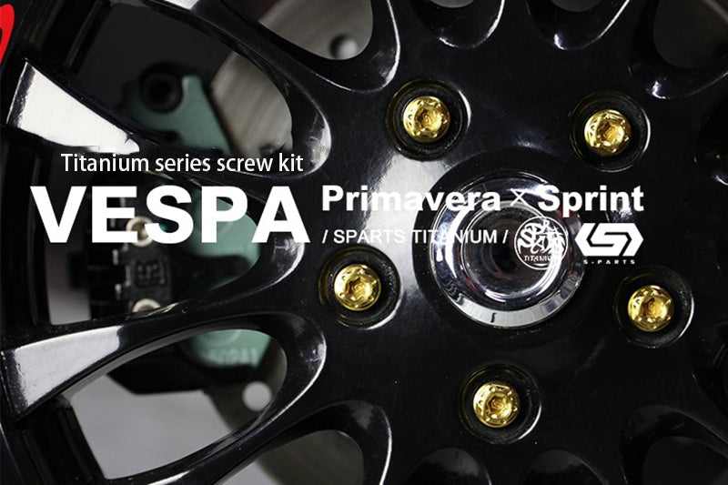 S-parts Gold Titanium Alloy Screws Vespa Primavera Sprint 150