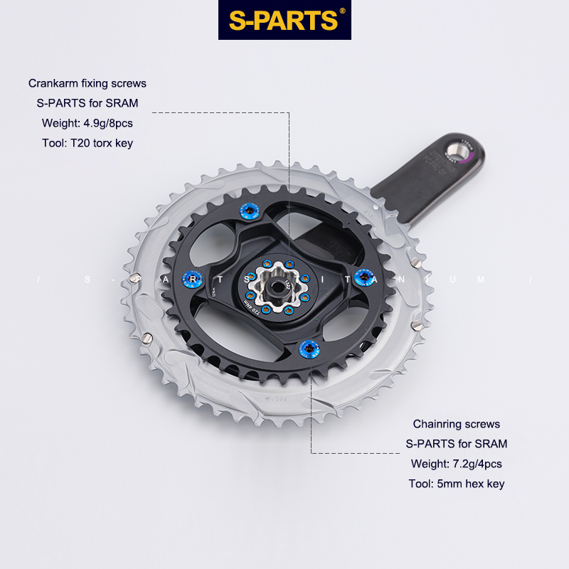 S-PARTS Titanium Derailleur Gear Screws for SRAM FORCE AXS