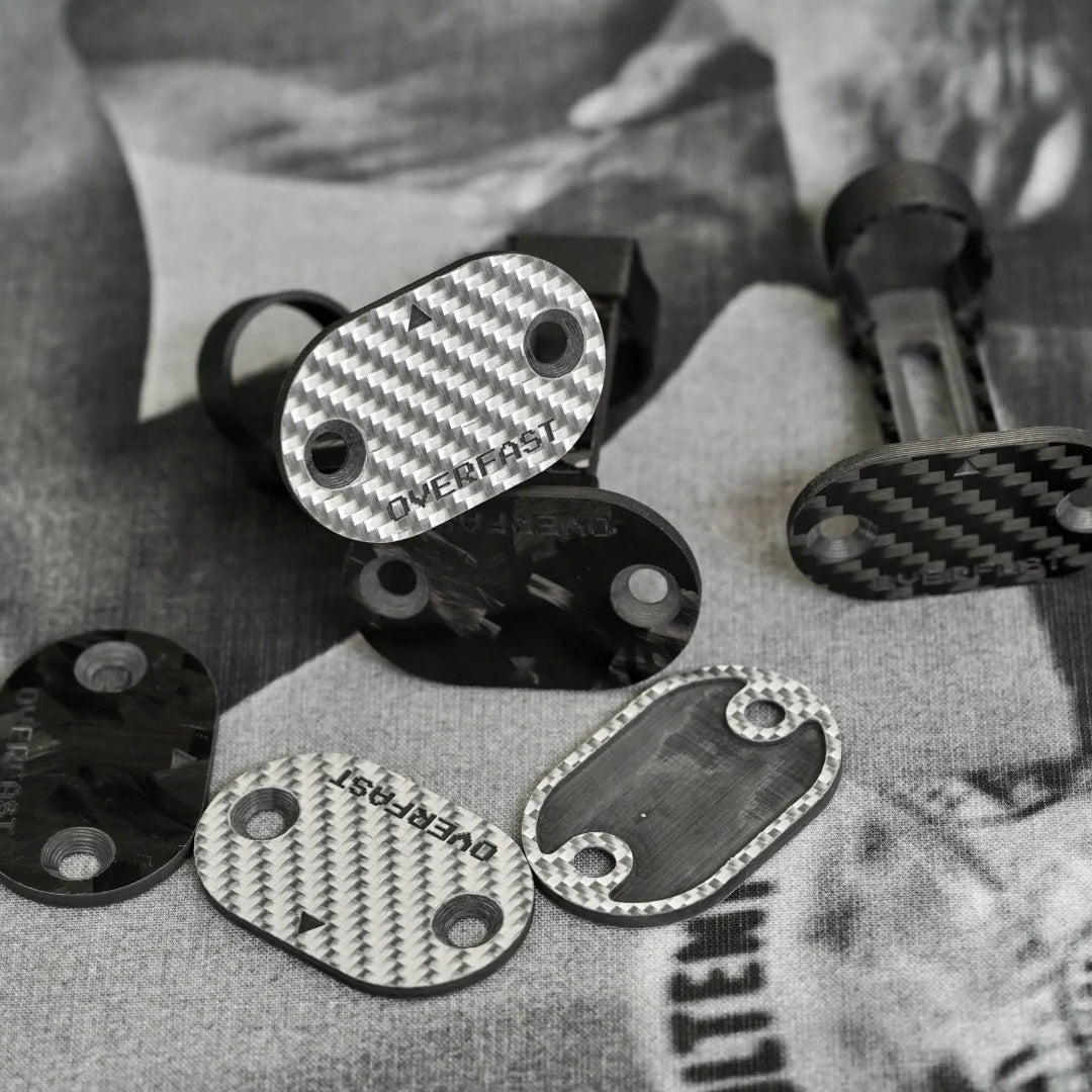 OVERFAST FACTOR ONE Carbon Fiber Battery Cover & Mount | Ultra-Lightweight from 2g