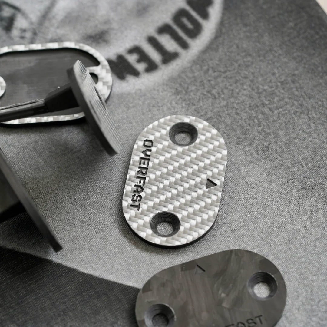OVERFAST FACTOR ONE Carbon Fiber Battery Cover & Mount | Ultra-Lightweight from 2g