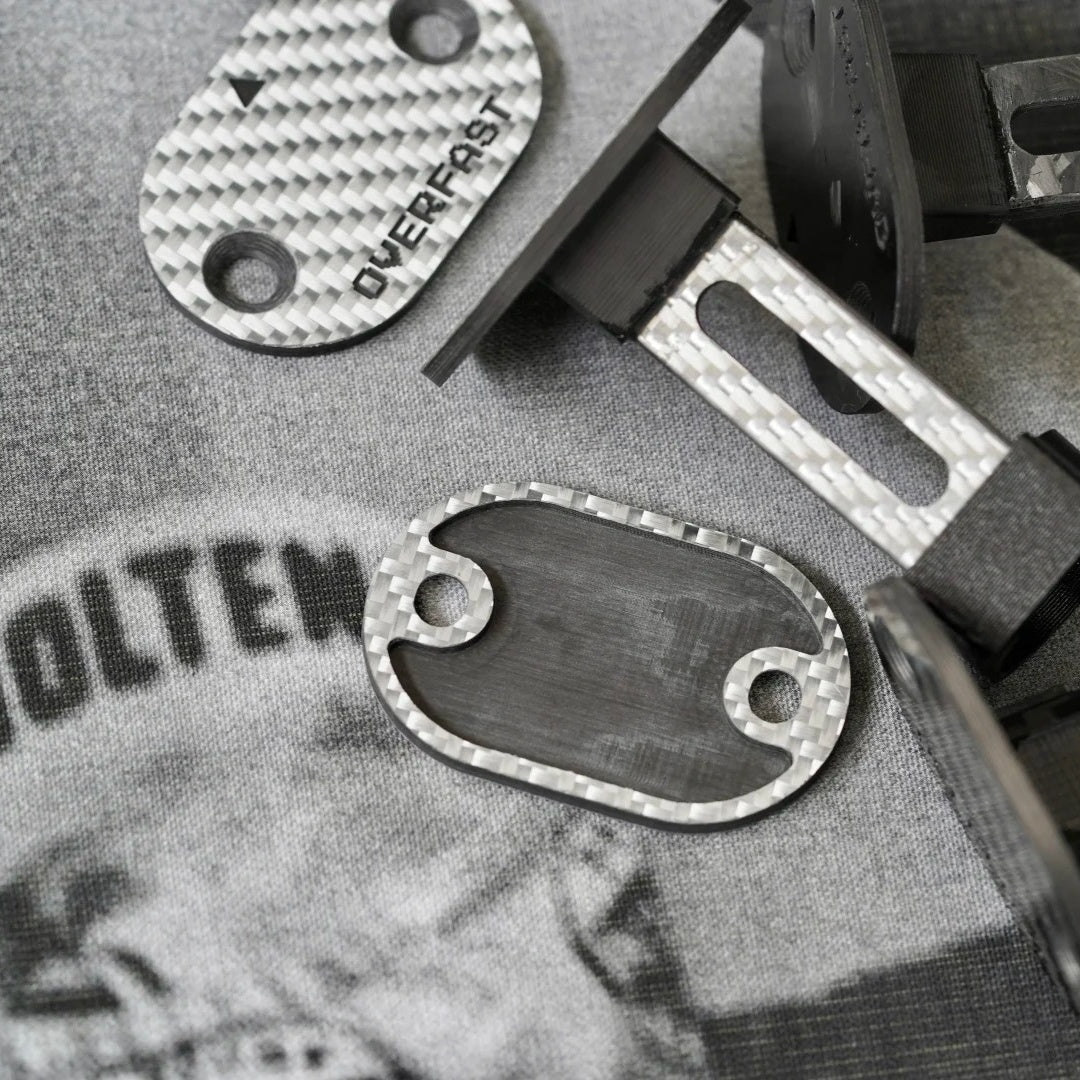 OVERFAST FACTOR ONE Carbon Fiber Battery Cover & Mount | Ultra-Lightweight from 2g