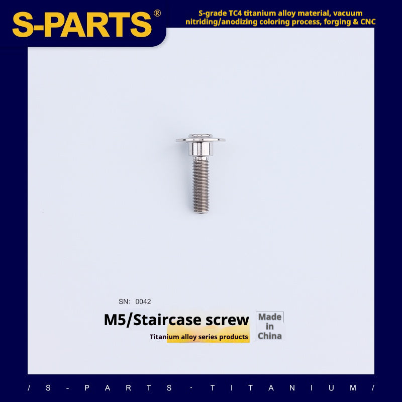 SPARTS A3 Umbrella Head Step Series M5 Titanium Color Titanium Screws Motorcycle Auto