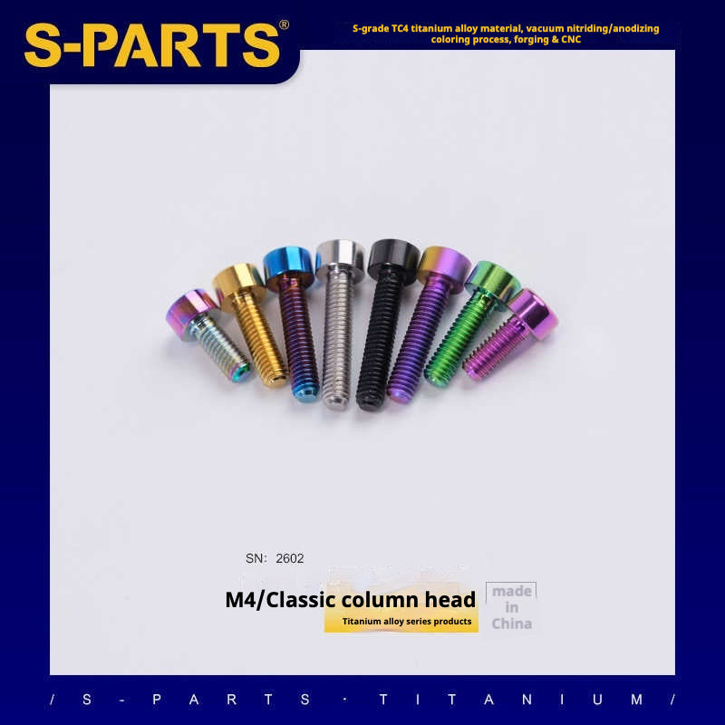 SPARTS Column Head Series M4 L06-50mm Titanium Screws