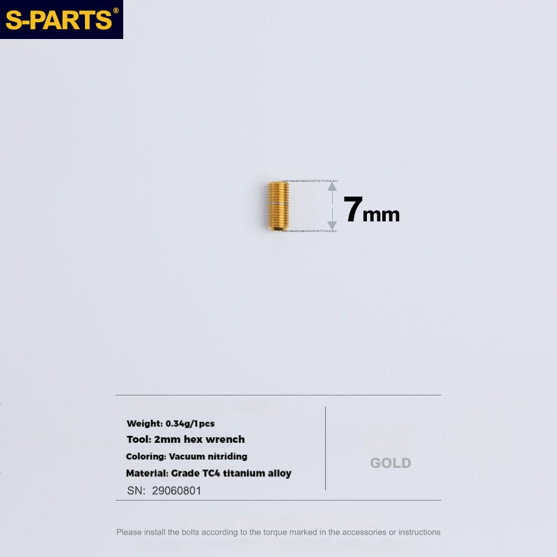 S-PARTS Titanium Alloy Screws for SRAM Road Bike Front Derailleur and ETAP Reverse Thread Adjustment