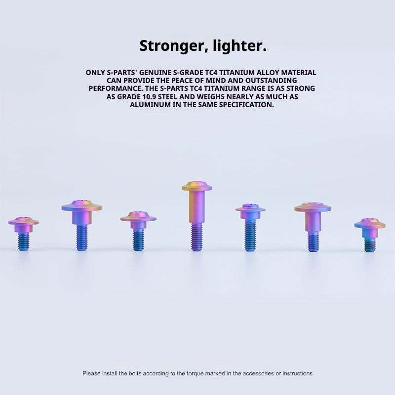 Tornillos de titanio azul M5 para cabezal de paraguas SPARTS A3 para motocicleta y automóvil