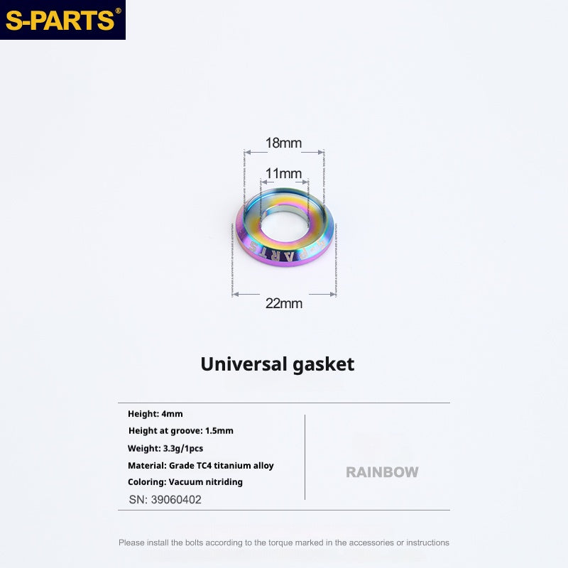 S-PARTS Titanium Alloy Hub Nuts for Fixed-Gear Bikes