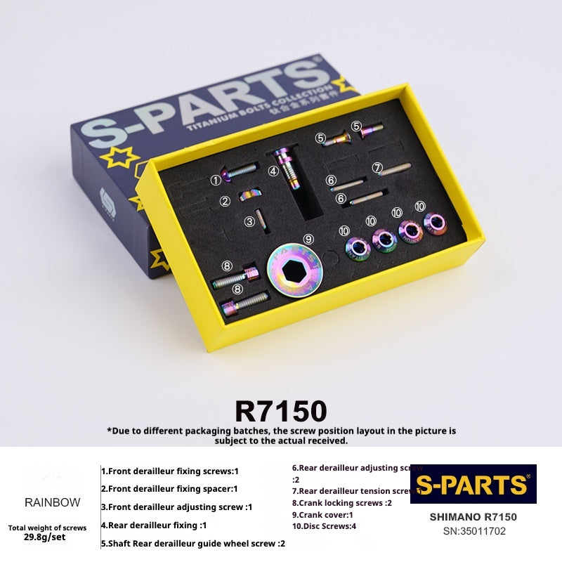 S-PARTS Titanium Shift Drive Screw Set for R7150 shimano road series