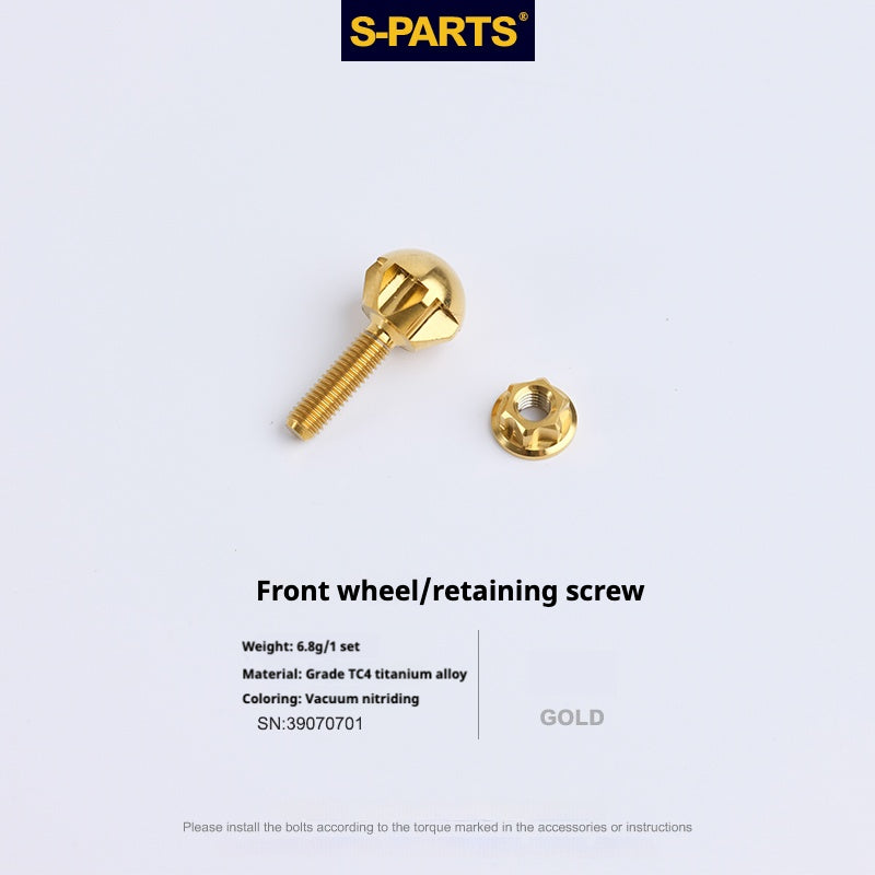 S-PARTS Titanium Alloy Birdy Front and Rear Wheel Positioning Bolt Set