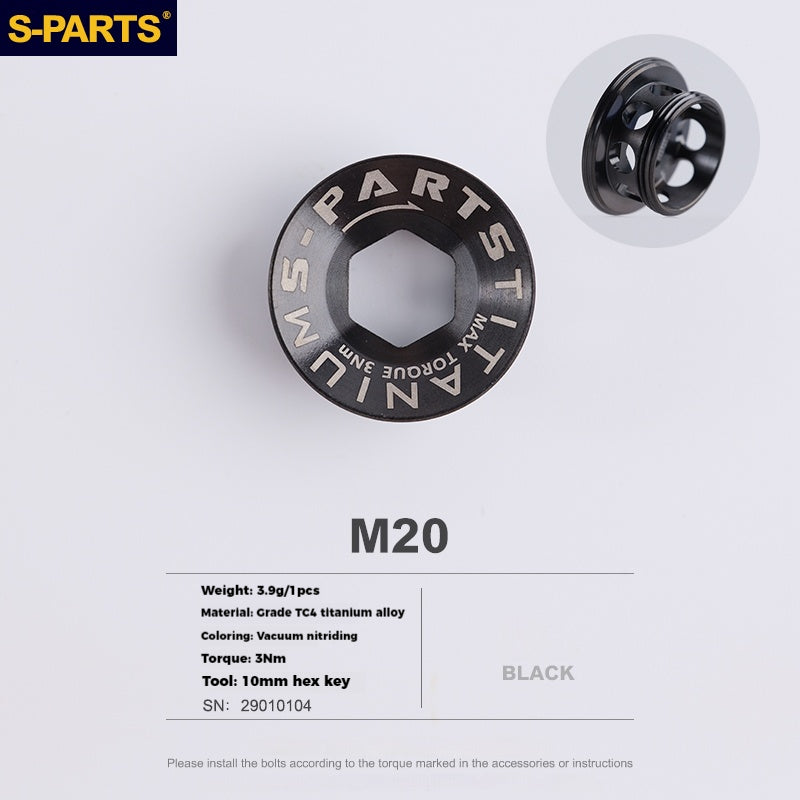 S-PARTS Titanium Alloy Crank Bolts and Covers for Shimano Series