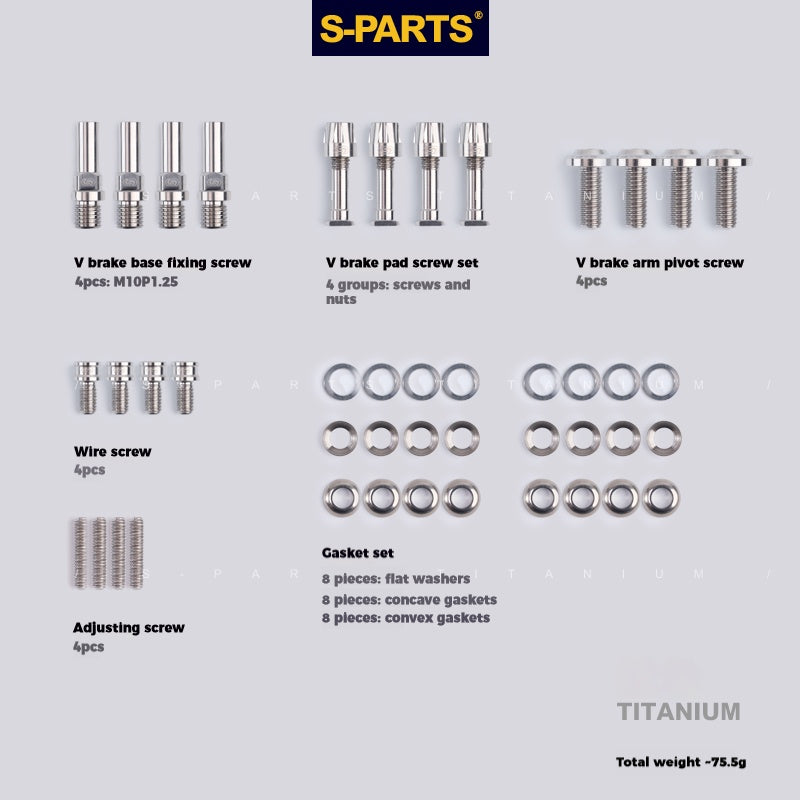 S-PARTS Titanium Alloy V-Brake Screw Series for Litepro