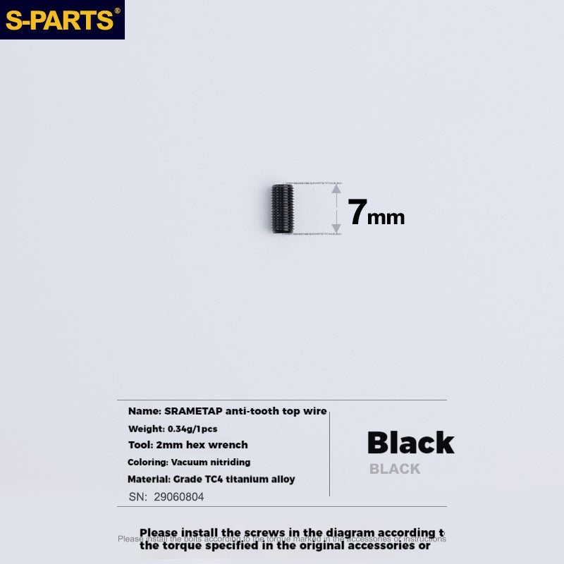 S-PARTS Titanium Alloy Screws for SRAM Road Bike Front Derailleur and ETAP Reverse Thread Adjustment