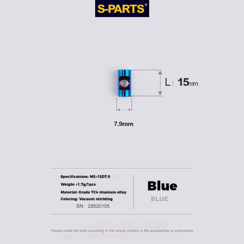 S-PARTS M5 x 30/35/40/47mm Titanium Bolts & Barrel Nut & Washer Screw For Bicycle Seat Post