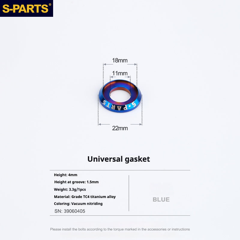 S-PARTS Titanium Alloy Hub Nuts for Fixed-Gear Bikes