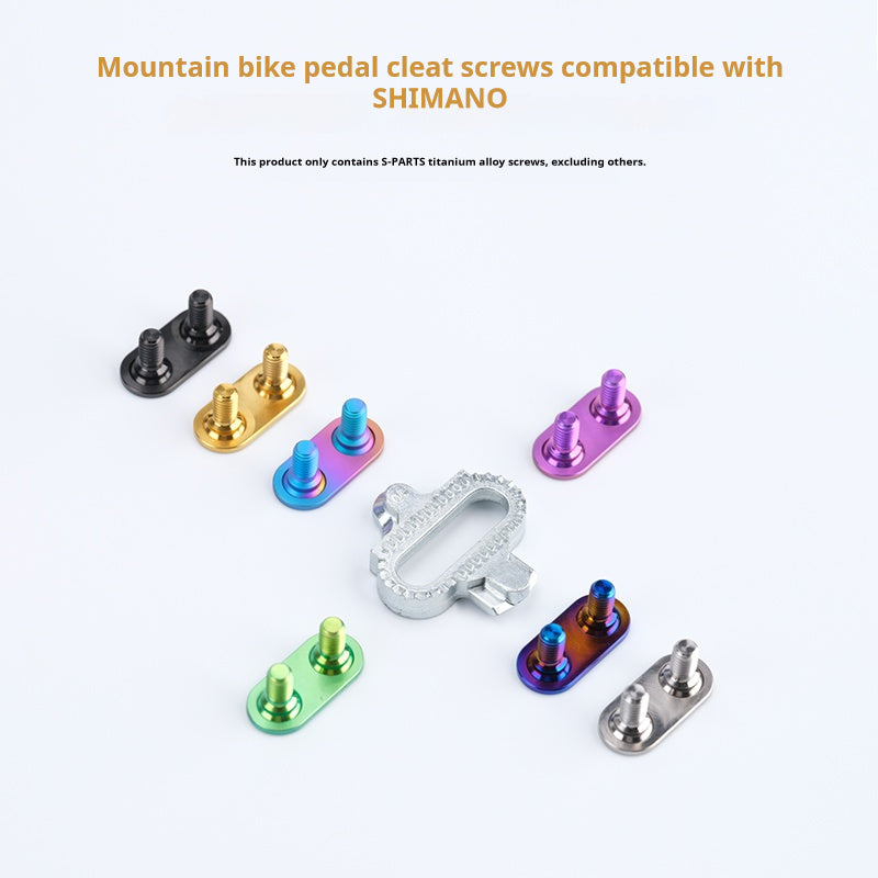 S-PARTS Titanium Alloy Mountain Bike Cleat Screws - Compatible with SHIMANO