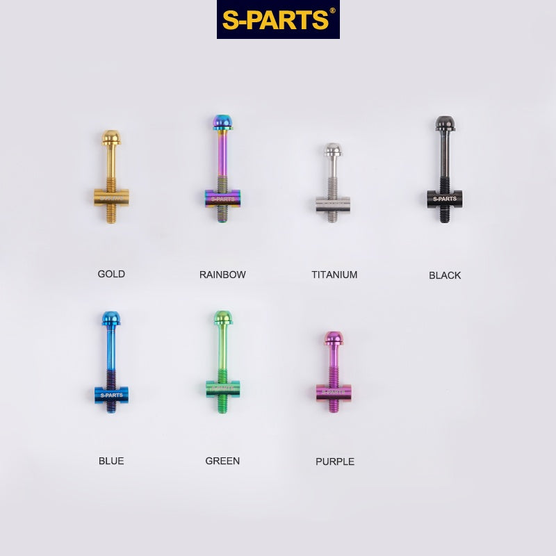 S-PARTS M5 x 30/35/40/47mm Titanium Bolts & Barrel Nut & Washer Screw For Bicycle Seat Post