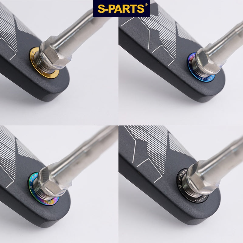 S-PARTS Titanium Alloy Pedal Flat Washers for Mountain, Road, and Folding Bikes