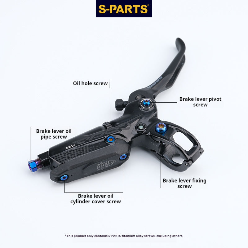 S-PARTS Titanium Disc Brake Screw Set for SRAM CODE RCS/R Series