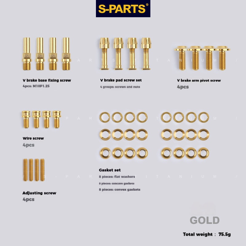 S-PARTS Titanium Alloy V-Brake Screw Series for Litepro