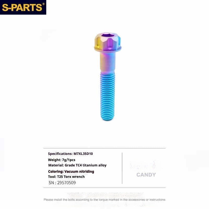 S-PARTS titanium screws internal and external tool saddle locking bolts suitable for Giant TCR/Giant Propel saddles.