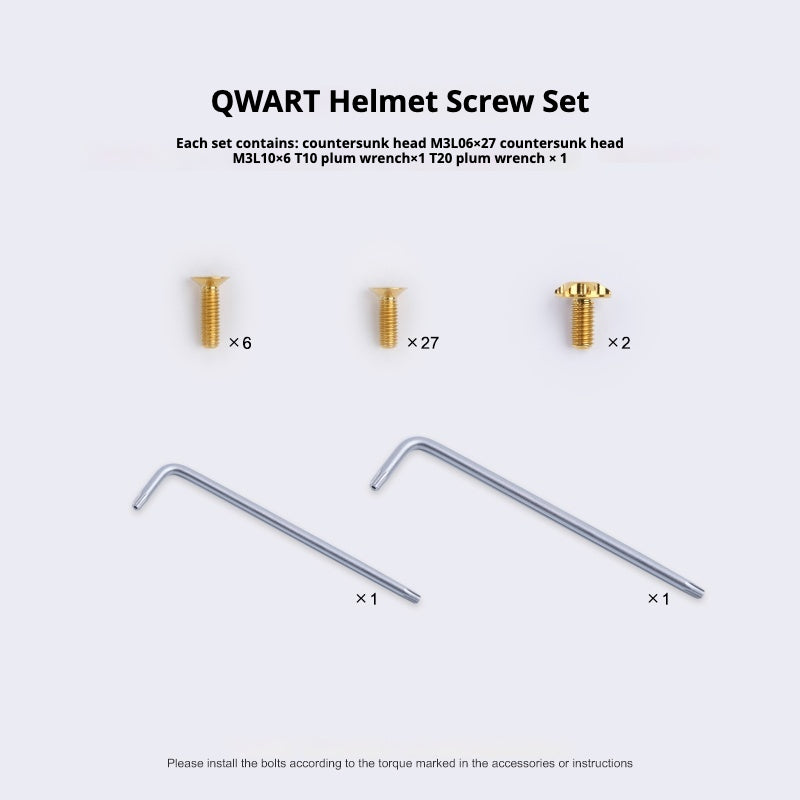 SPARTS Motorcycle Helmet Set Titanium Screw QWART