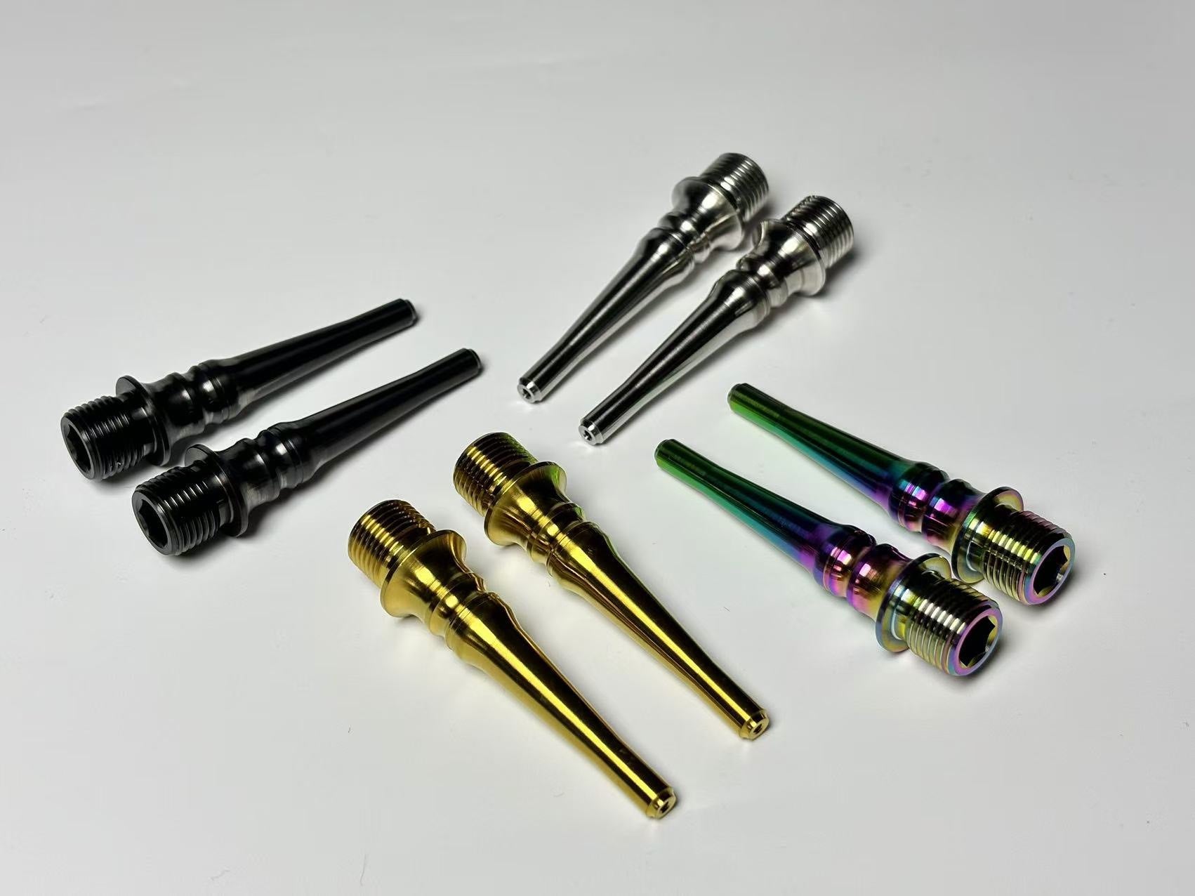 Titanium Pedal Axles for Shimano SPD & Road Pedals – M9100, R9100, M8000, R8000, M540 & More – Lightweight, CNC Machined