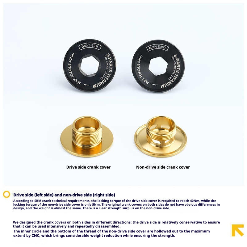 Tornillos de titanio S-PARTS para adaptarse a las cubiertas de cigüeñal de titanio SRM PM9 para los lados de transmisión y no transmisión.