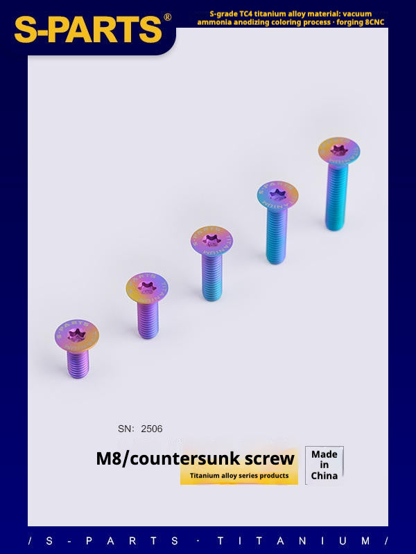 SPARTS Countersunk head series M8 L16-50mm Titanium screws