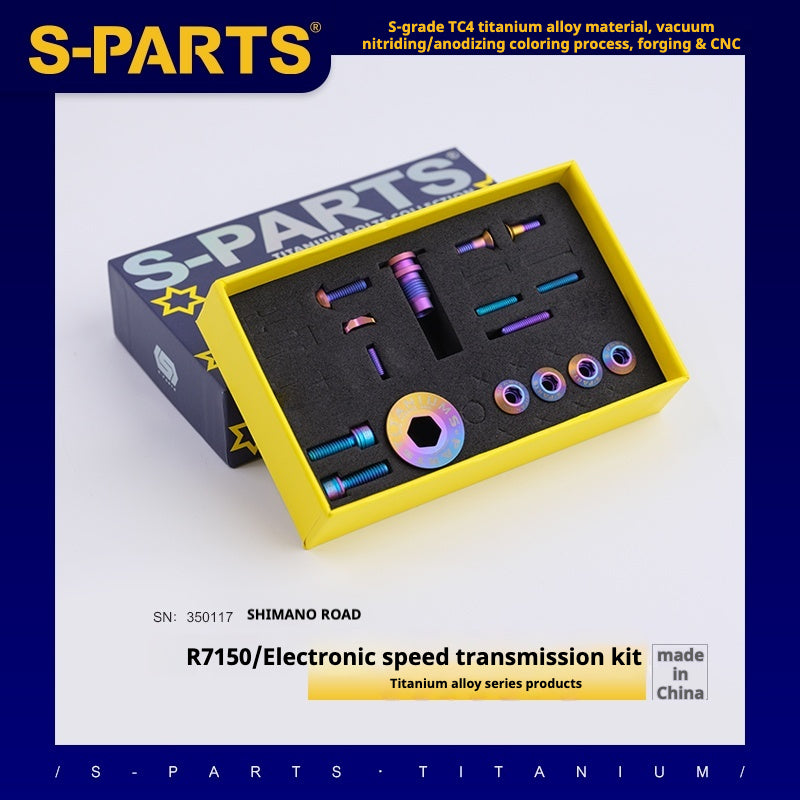 Juego de tornillos de transmisión de cambio de titanio S-PARTS para la serie de carretera Shimano R7150