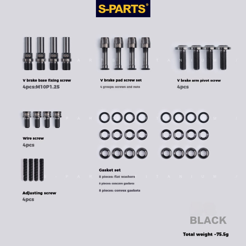 S-PARTS Titanium Alloy V-Brake Screw Series for Litepro