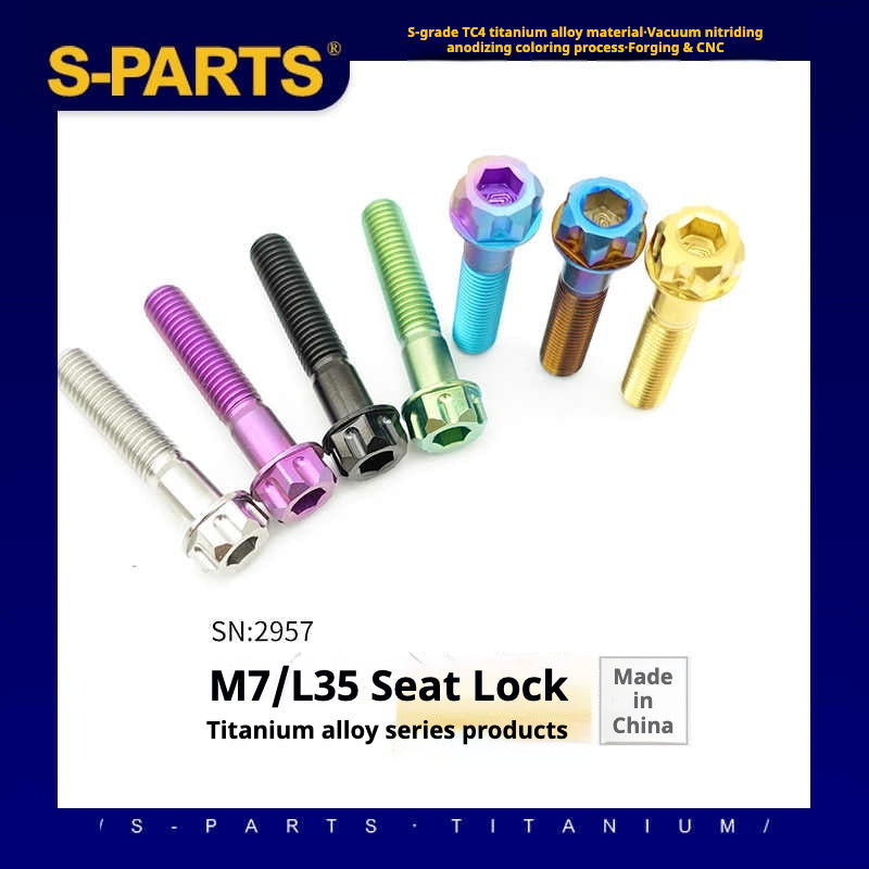 S-PARTS titanium screws internal and external tool saddle locking bolts suitable for TCR saddles.1pcs