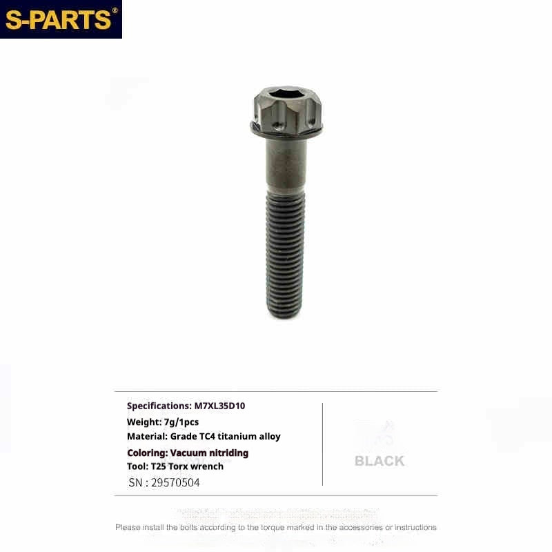 S-PARTS titanium screws internal and external tool saddle locking bolts suitable for TCR saddles.1pcs