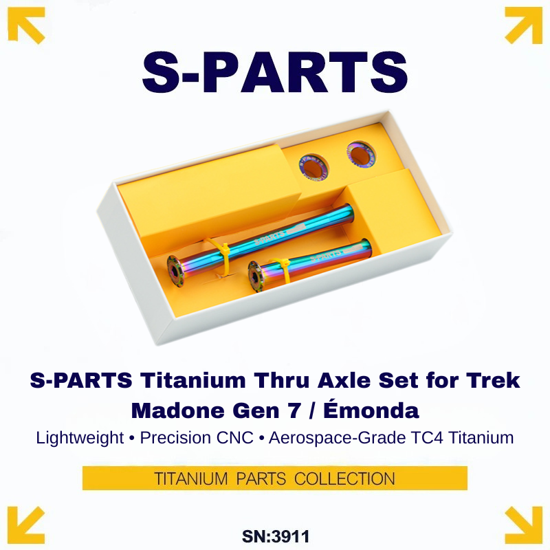 sparts Titanium Thru Axle Set for Trek Madone Gen 7 / Émonda – Front & Rear (Lever Not Included)