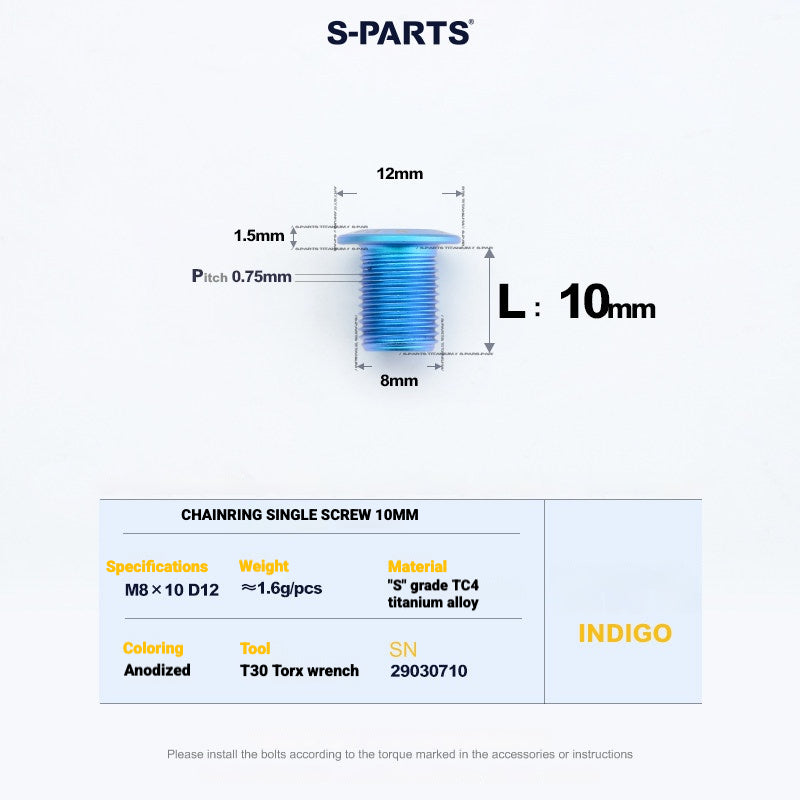 Shimano Road Titanium Bolt Kit – S-PARTS Drivetrain Screws for R8050 / R8150 / R9250