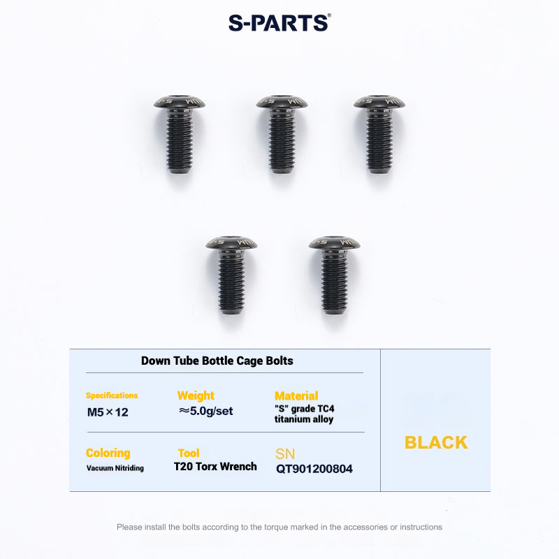 Cervélo S5 Titanium Bolt Kit – Full Frame Lightweight Upgrade Set | CNC TC4 Ti Bolts for Cervélo S5